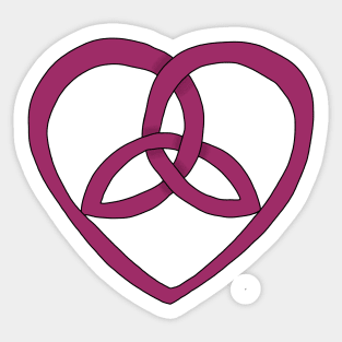 Pink Triquetra Heart Sticker